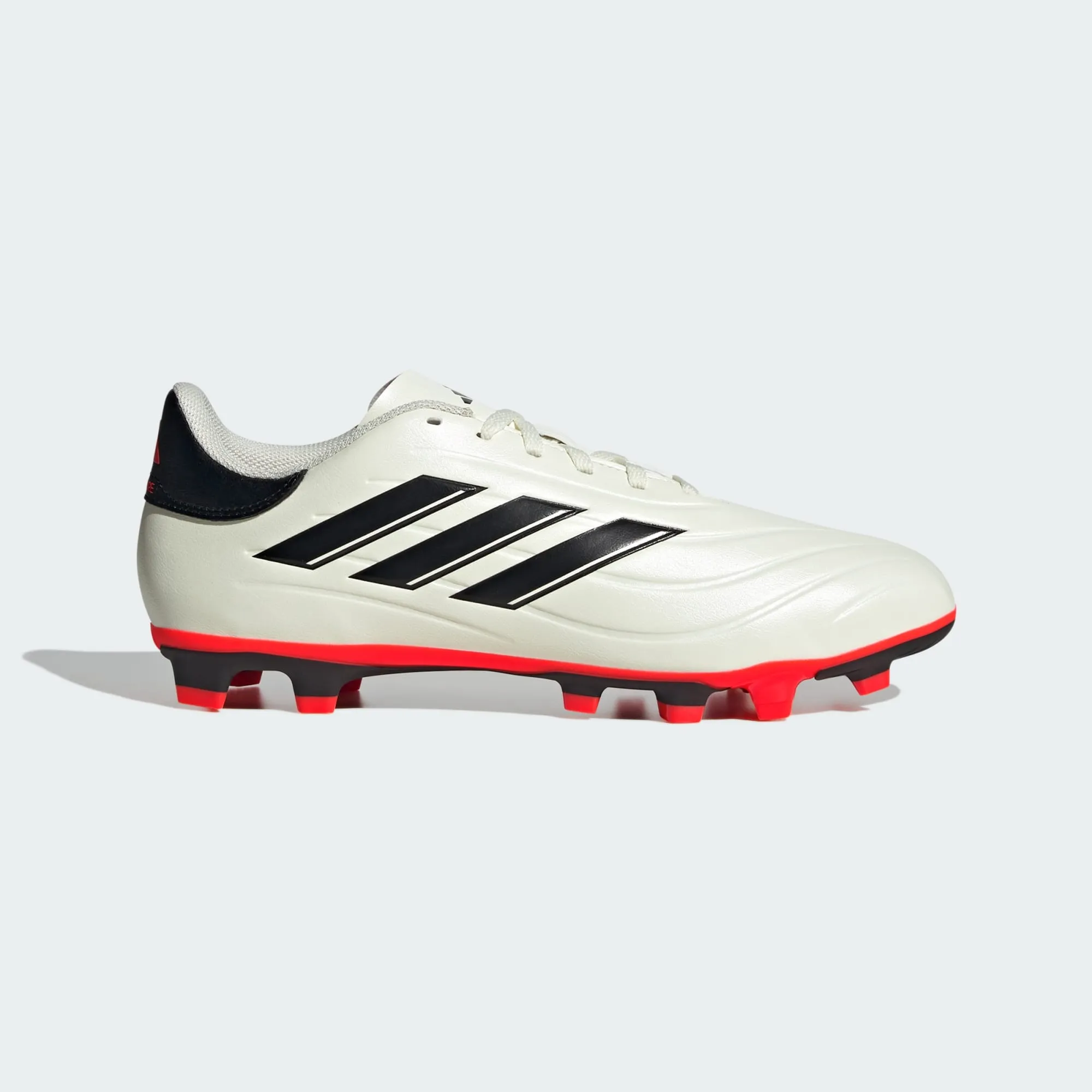 adidas COPA PURE 2 CLUB Flexible Ground Soccer Cleats | Ivory / Core Black / Solar Red | Men's