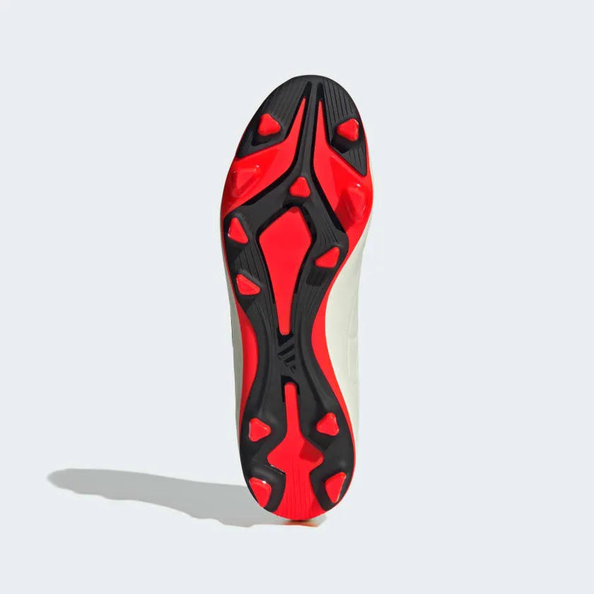 adidas COPA PURE 2 CLUB Flexible Ground Soccer Cleats | Ivory / Core Black / Solar Red | Men's