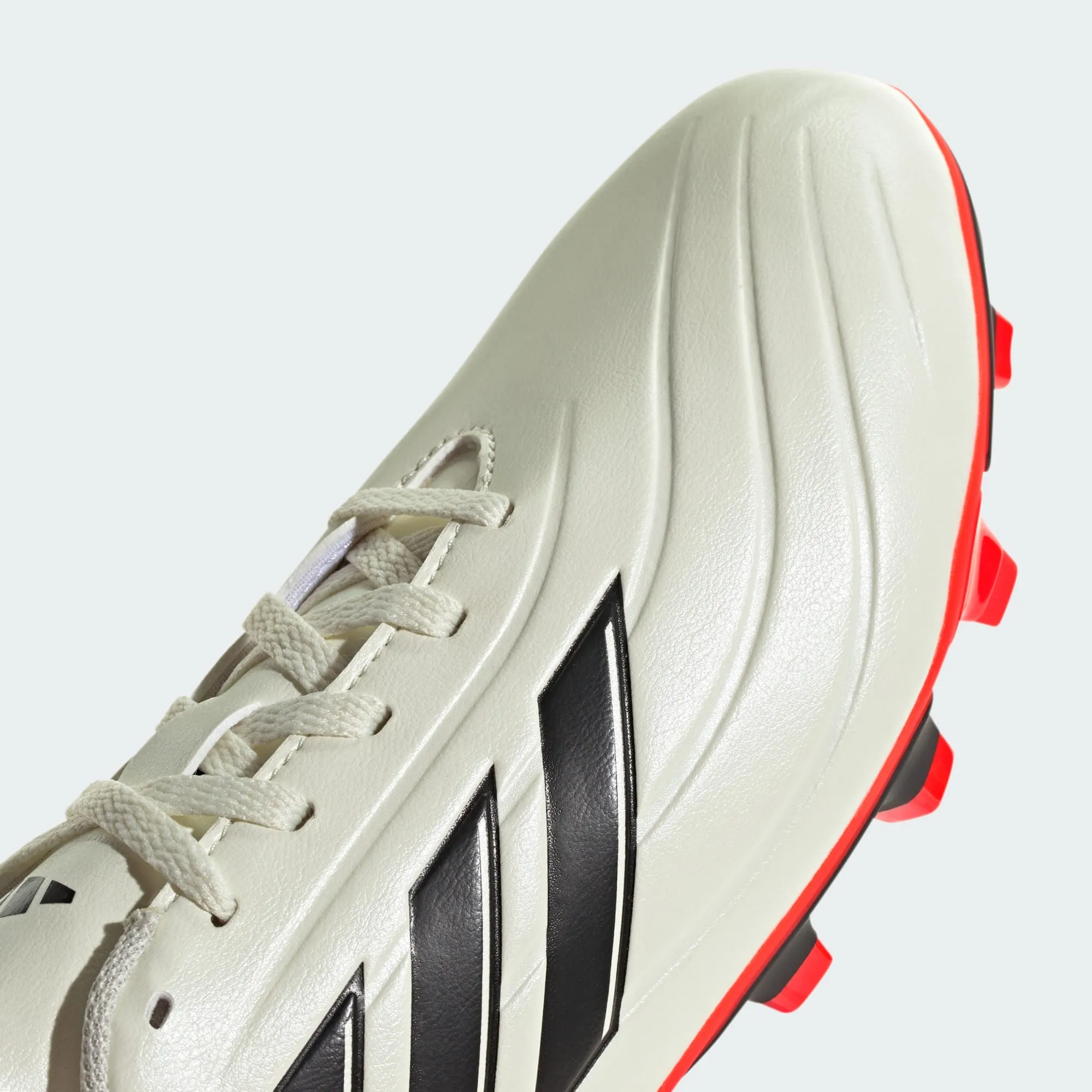 adidas COPA PURE 2 CLUB Flexible Ground Soccer Cleats | Ivory / Core Black / Solar Red | Men's