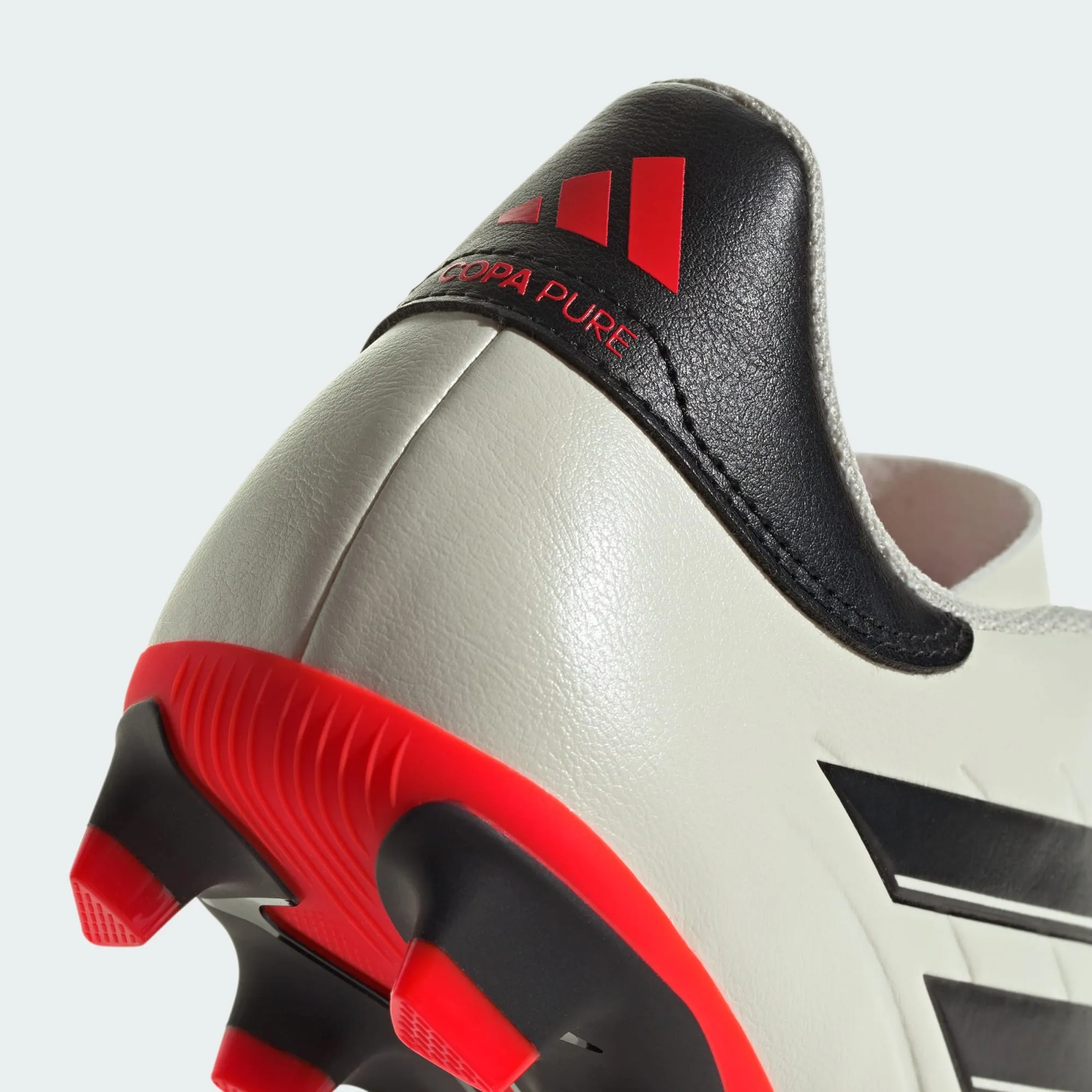 adidas COPA PURE 2 CLUB Flexible Ground Soccer Cleats | Ivory / Core Black / Solar Red | Men's