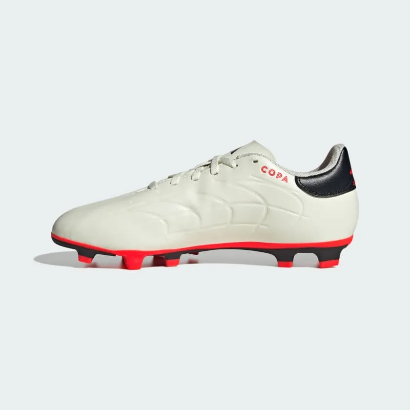 adidas COPA PURE 2 CLUB Flexible Ground Soccer Cleats | Ivory / Core Black / Solar Red | Men's