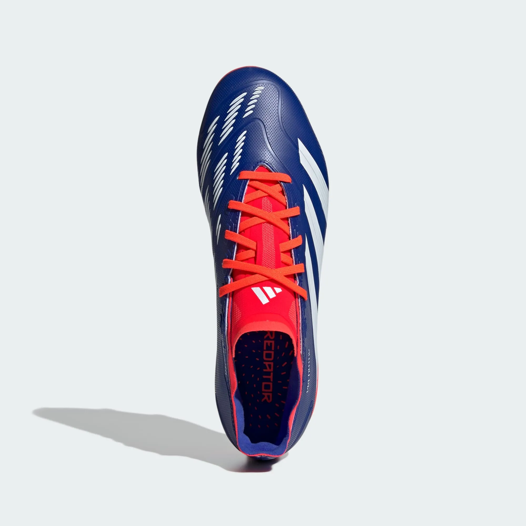 adidas Predator League Firm Ground Soccer Cleats | Lucid Blue-Cloud White-Solar Red | Men's