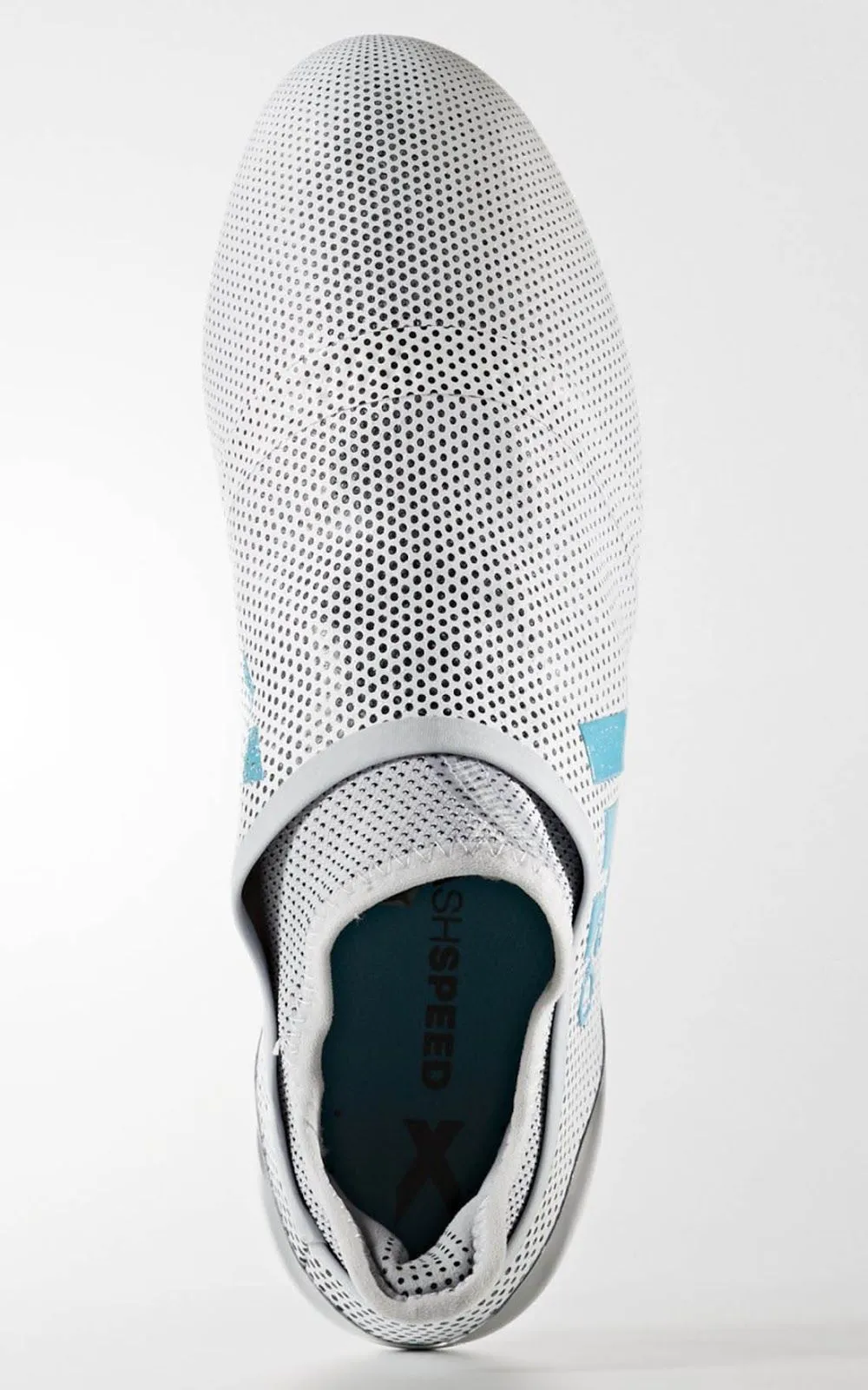 Adidas Youth X 17  FG Soccer Cleat - White/Energy Blue