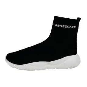 Bershka Men’s Speed Trainer High Top Black Shoes (Size 43)