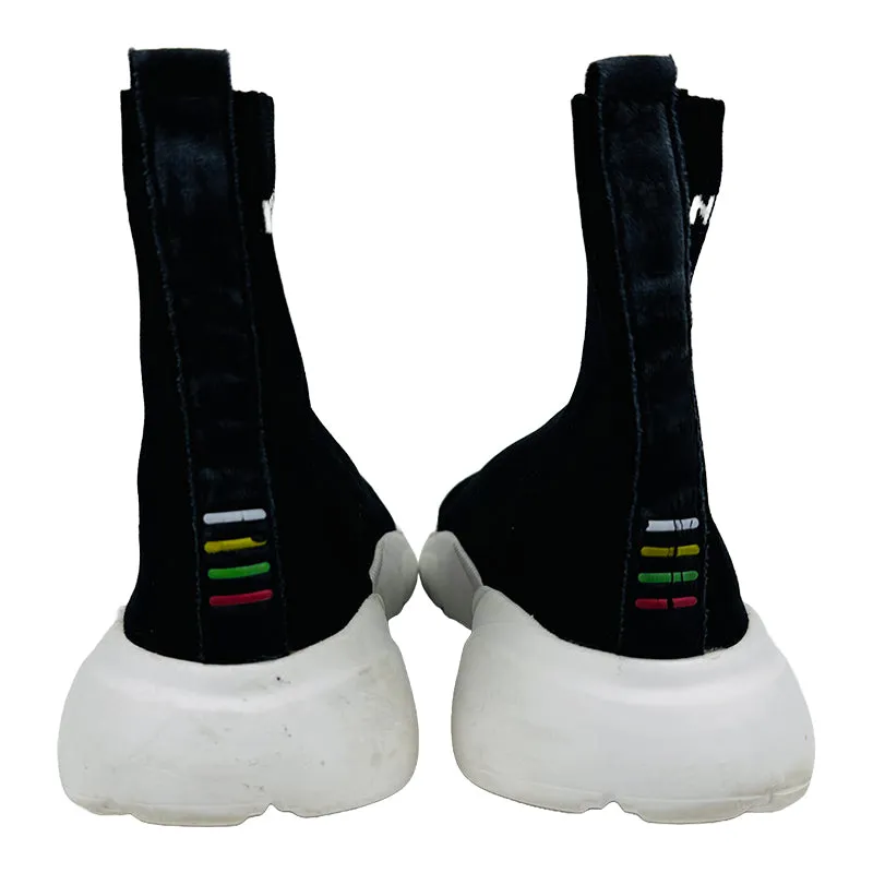 Bershka Men’s Speed Trainer High Top Black Shoes (Size 43)