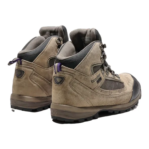 BRASHER Hiking Boots Brown Canvas Womens UK 5
