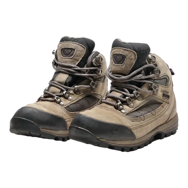 BRASHER Hiking Boots Brown Canvas Womens UK 5
