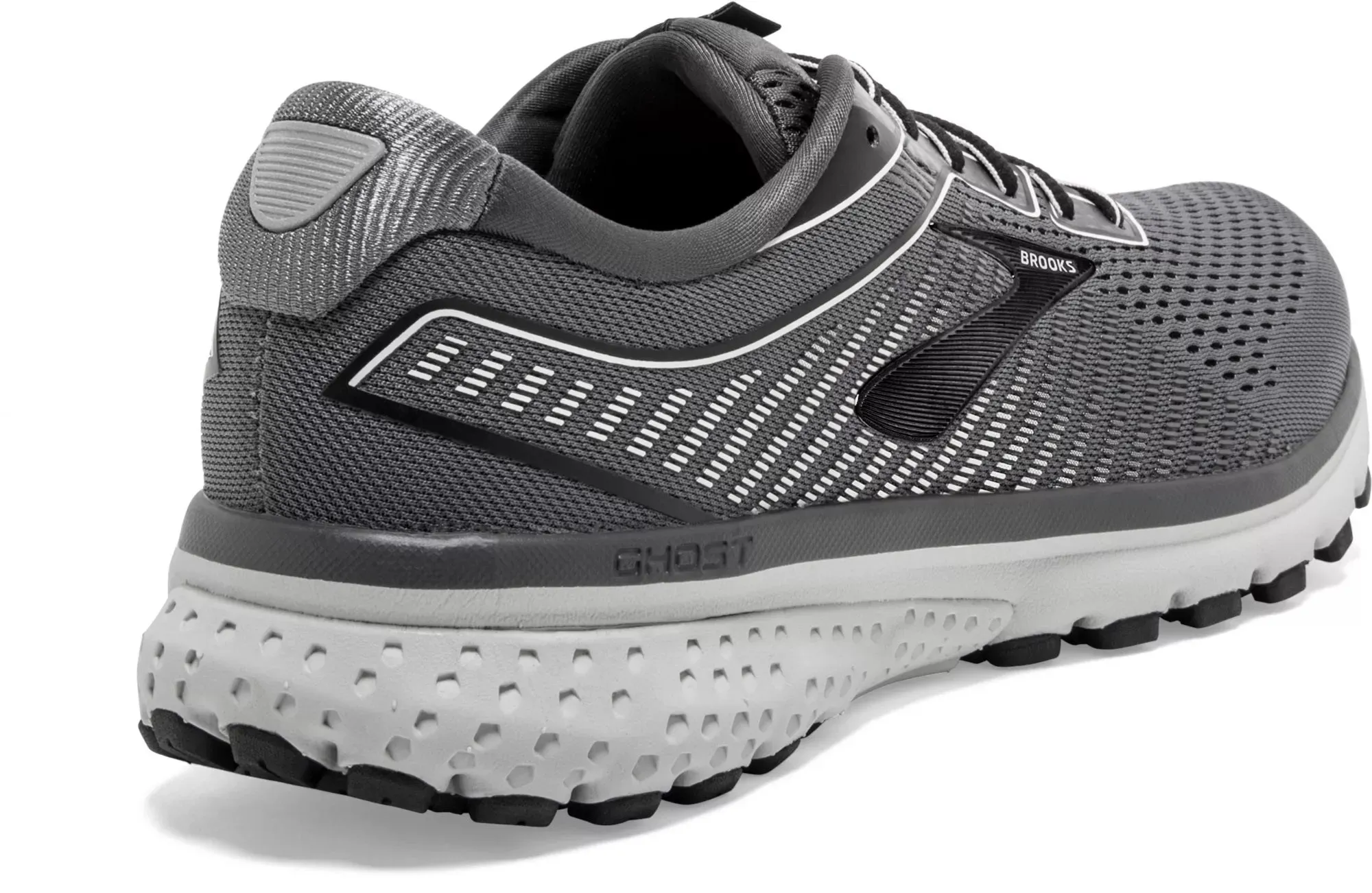 Brooks Men's Ghost 12 Running Athletic Shoes Dark Gray Black Size 7