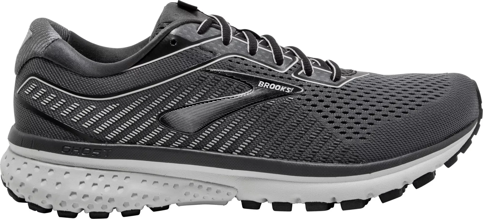 Brooks Men's Ghost 12 Running Athletic Shoes Dark Gray Black Size 7