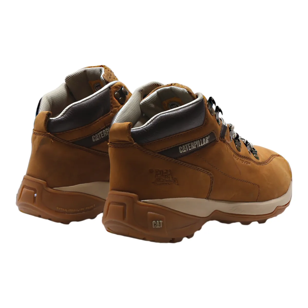 CATERPILLAR Hiking Boots Brown Leather Mens UK 10