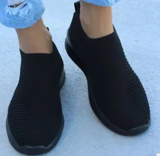 Chicvane Sock Like Slip On Running Shoes