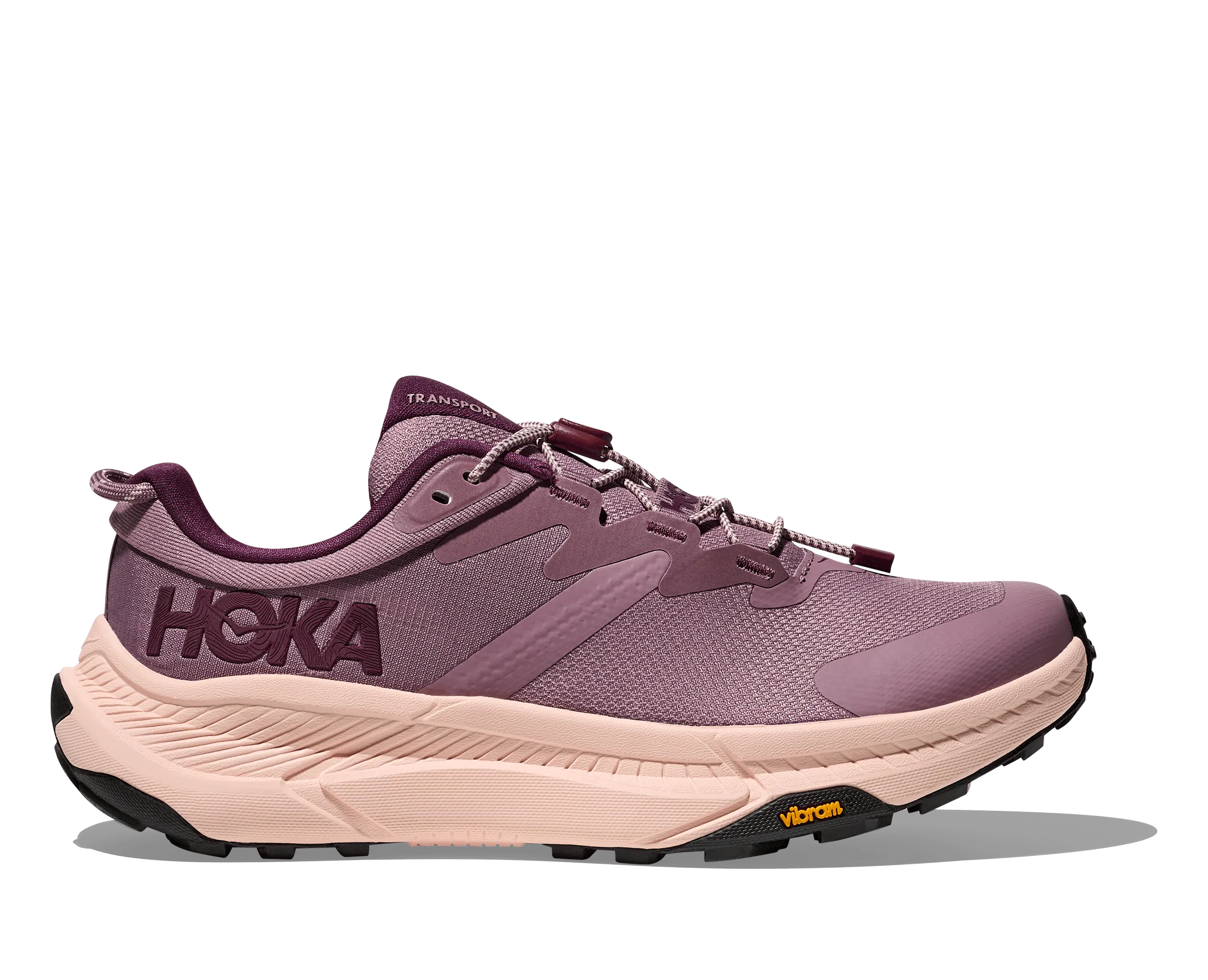 Hoka Women's Transport Walking Shoes- Classic Mauve/ Dawn Light