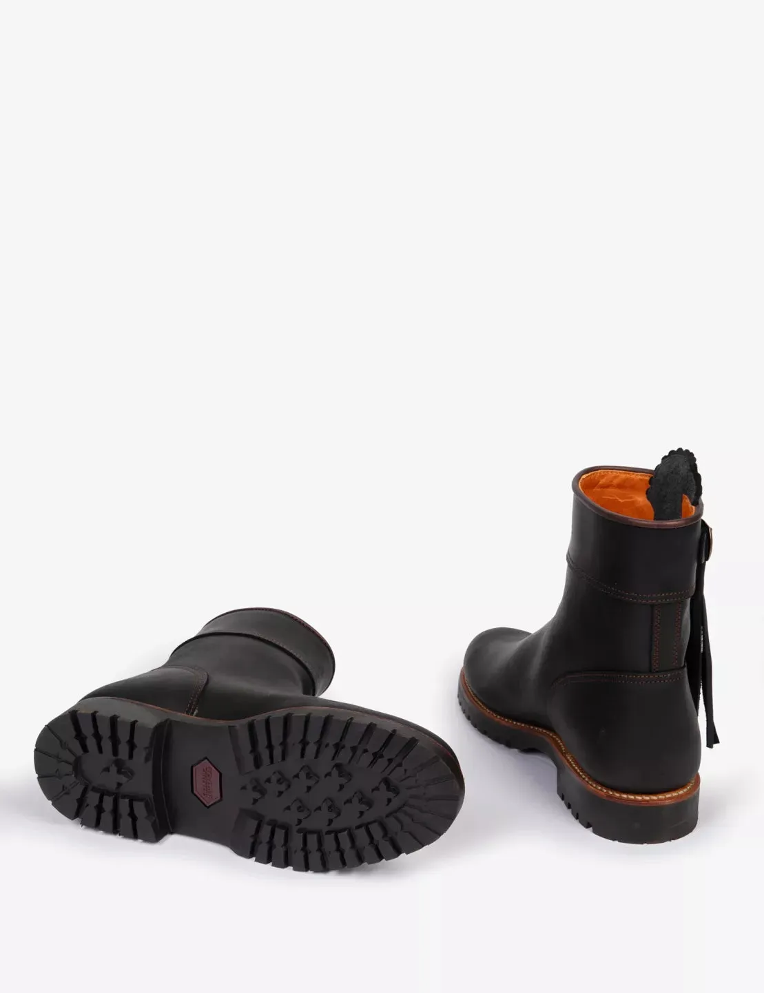 Inclement Cropped Tassel Boot - Black