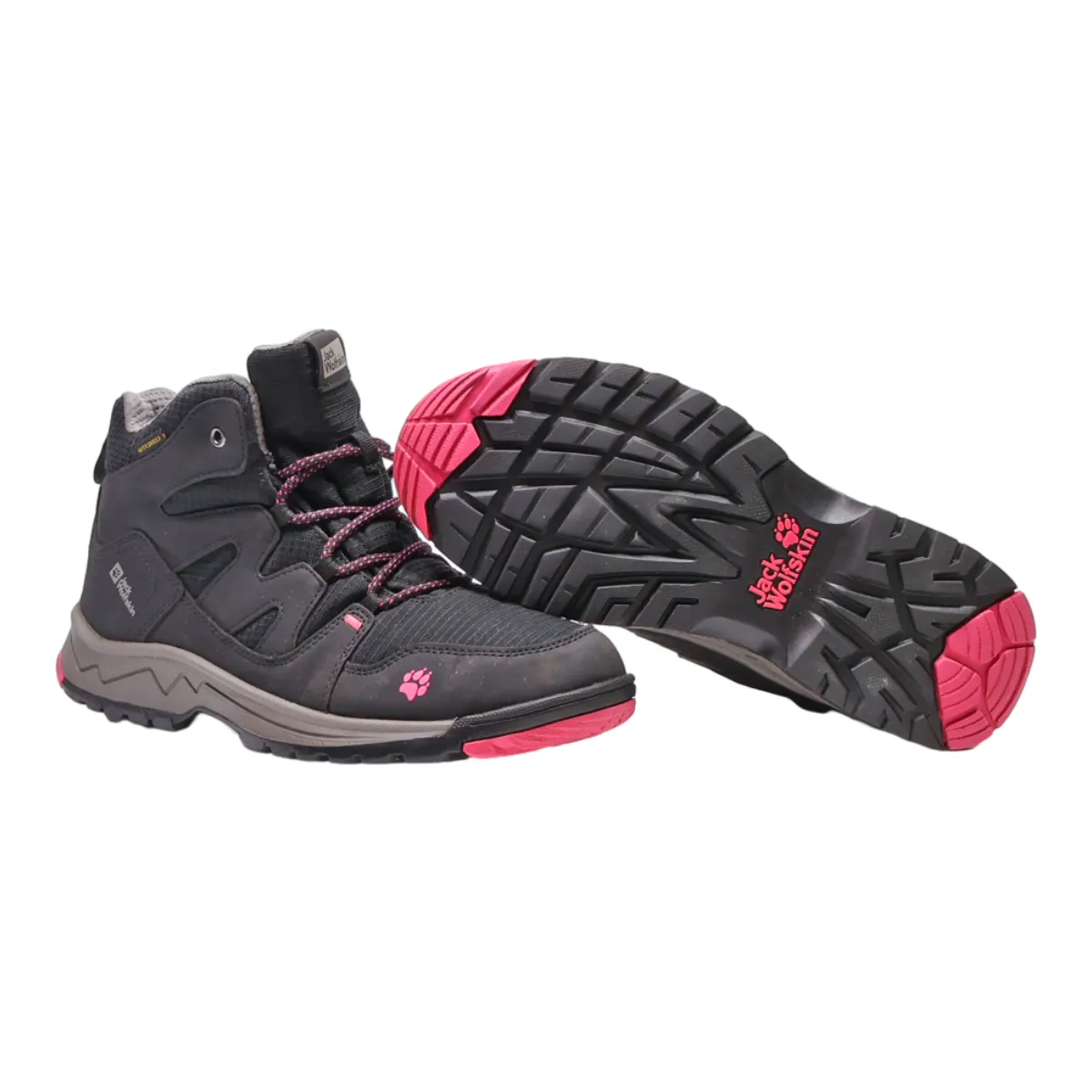 JACK WOLFSKIN Hiking Boots Black Synthetic Womens UK 5.5