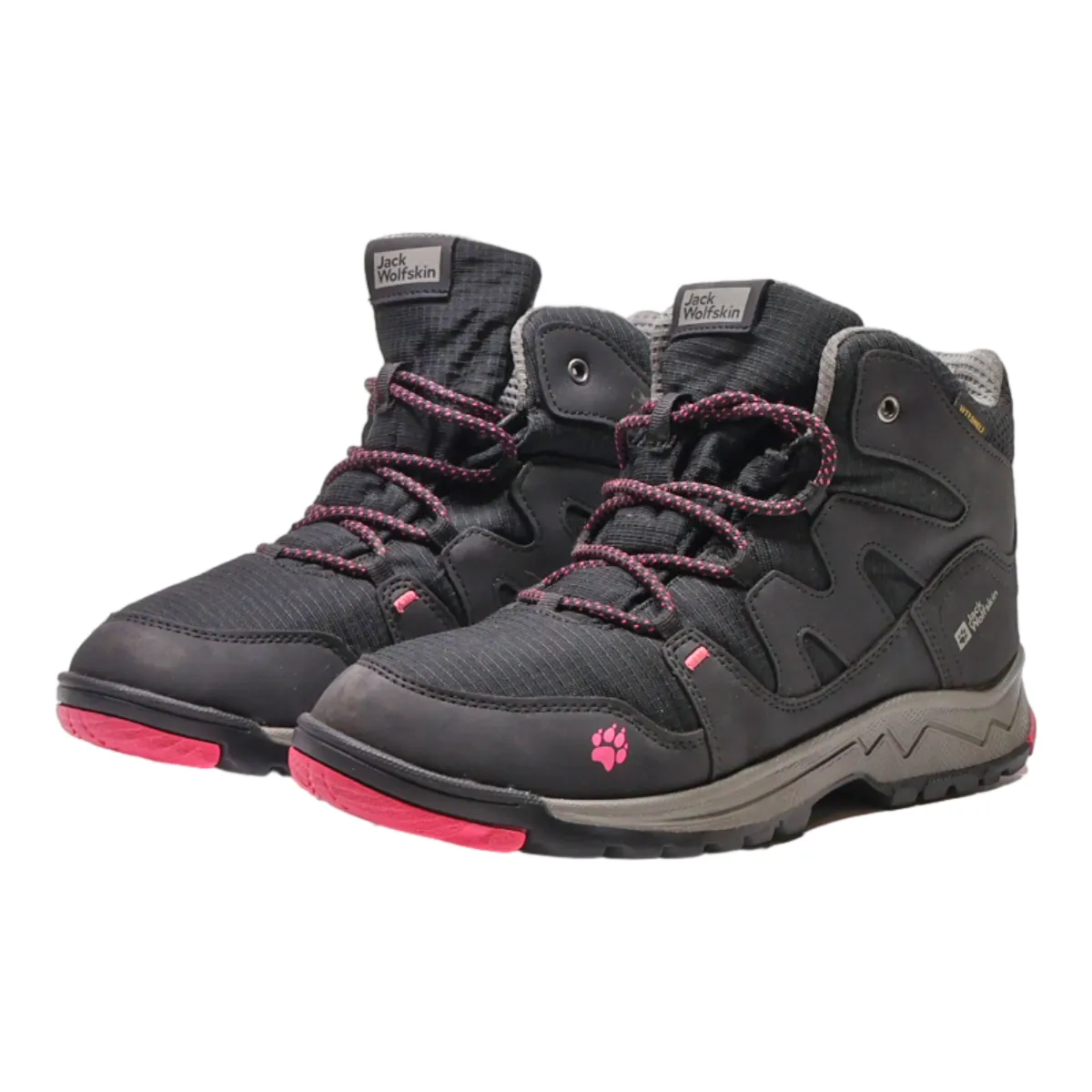 JACK WOLFSKIN Hiking Boots Black Synthetic Womens UK 5.5