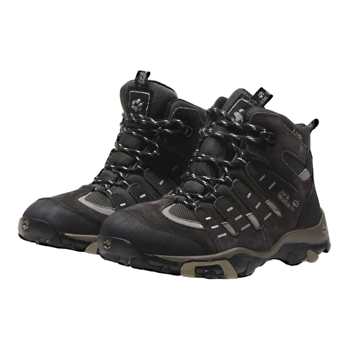 JACK WOLFSKIN Hiking Boots Grey Synthetic Mens UK 5.5