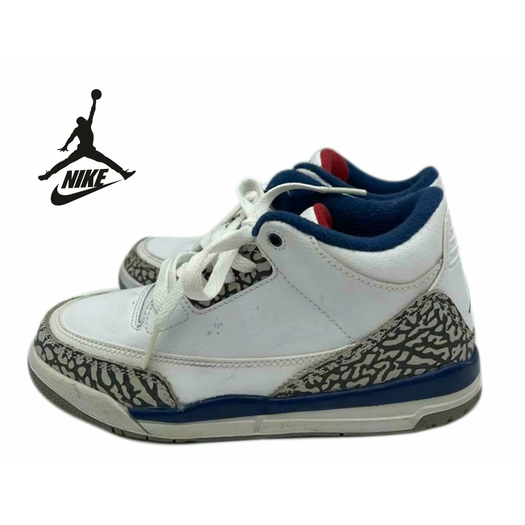 Nike Air Jordan 3 Retro Multicolor Basketball Shoes 429487-106 Size 2Y
