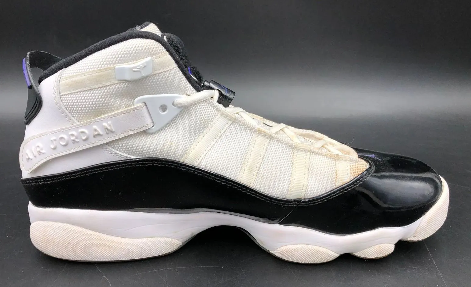 Nike Jordan 6 Rings 'Concord' Men's White/Black/Purple Sneakers - Sz 10.5 ( COA)