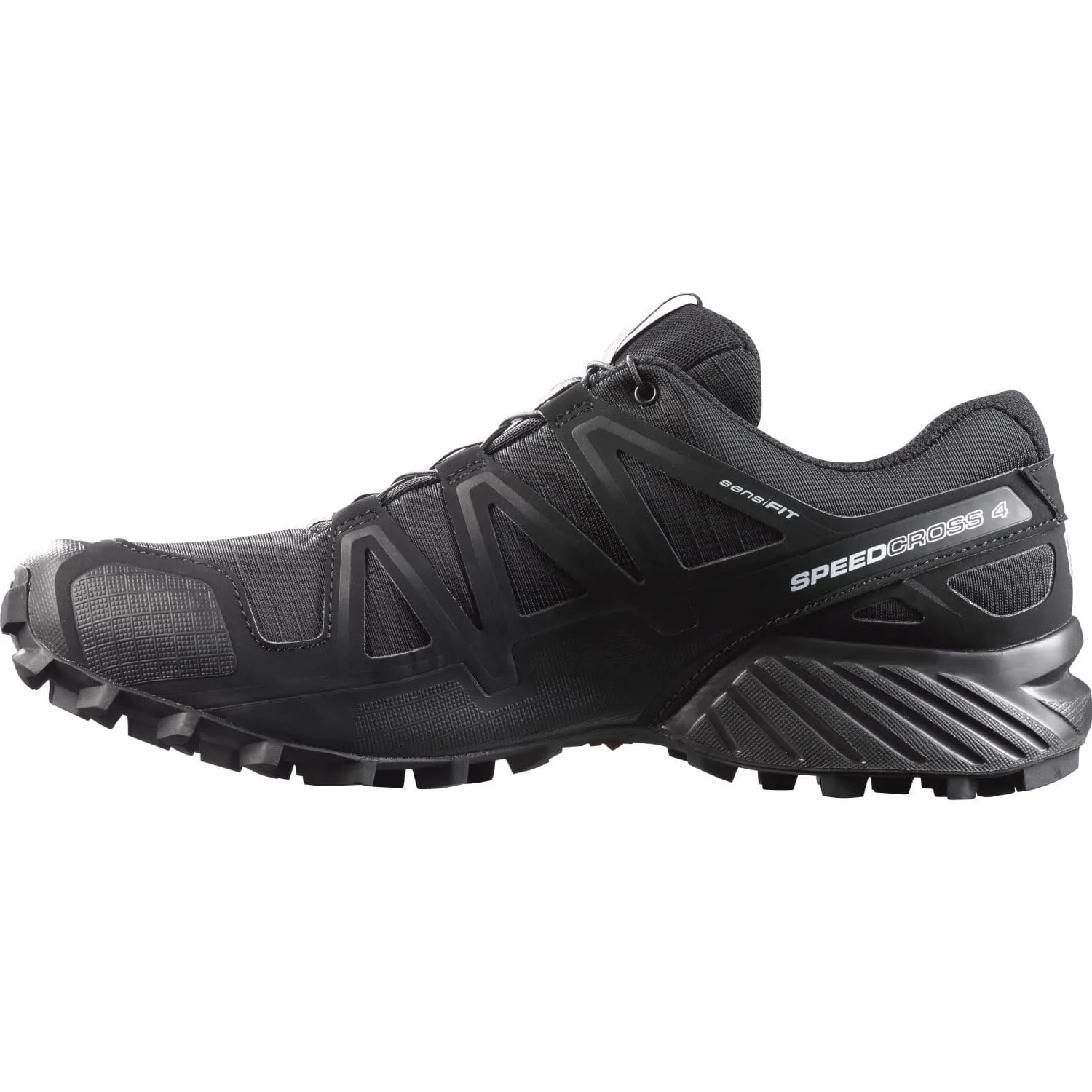 Salomon Men's Speedcross 4 Trail Running Shoes, Black/Black/BLACK METALLIC, 9.5