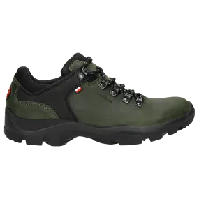 Wojas Dark Green Leather Trekking Ankle Boots | 9377-87